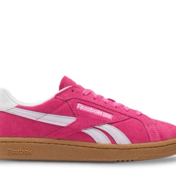 Reebok Shoes - Reebok Suede Sneaker in Bright Pink with White Accents